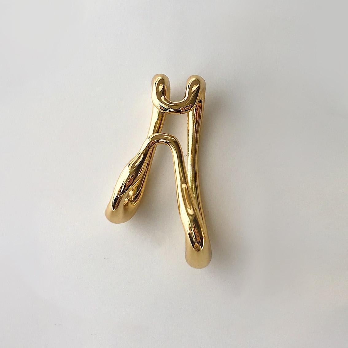 da uomo o donna AITCHES - Jullie Double Cuff in 18K Gold Plated Sterling Silver in vendita