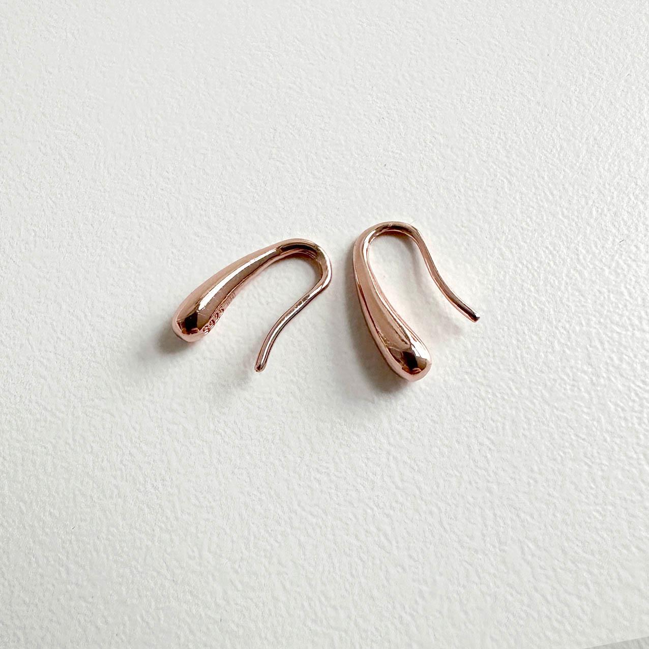 AITCHES - Jullie Drop Earrings in Rose Gold Plated Sterling Silver in vendita 1