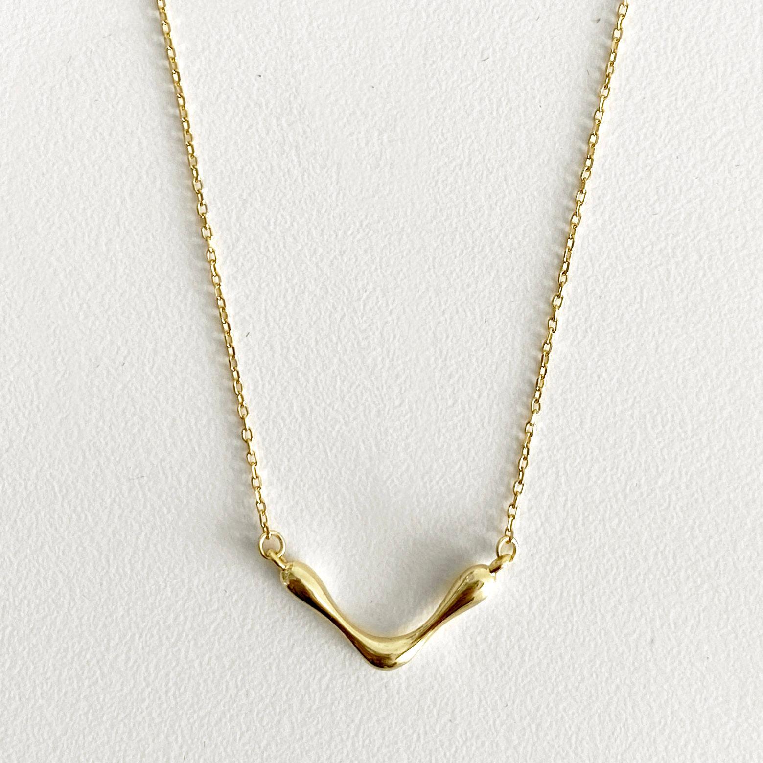 AITCHES - Jullie Drop Necklace in 18K Gold Plated Sterling Silver In New Condition For Sale In AMSTERDAM, NL