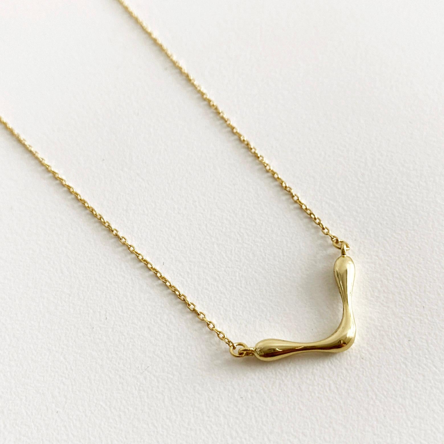 Men's AITCHES - Jullie Drop Necklace in 18K Gold Plated Sterling Silver For Sale