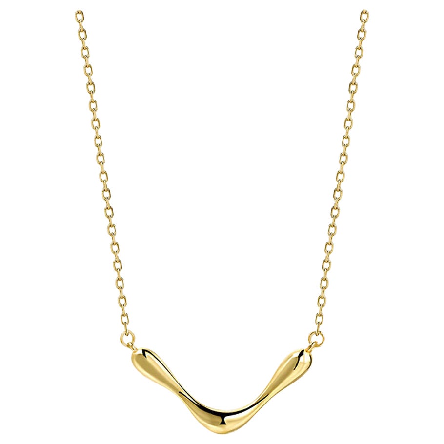 AITCHES - Jullie Drop Necklace in 18K Gold Plated Sterling Silver For Sale