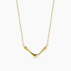 AITCHES - Collar de gota Jullie de plata de ley chapada en oro de 18 quilates
