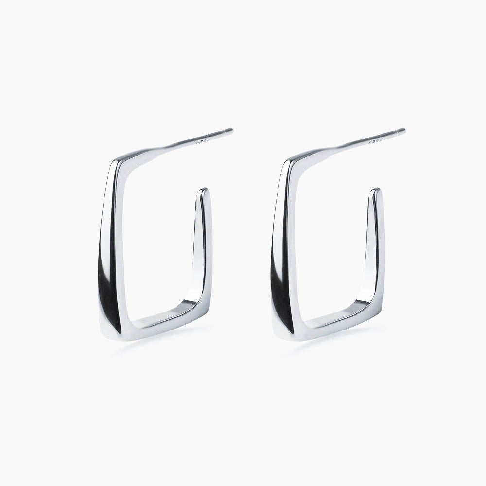 AITCHES - Jullie Square Earrings in Sterling Silver