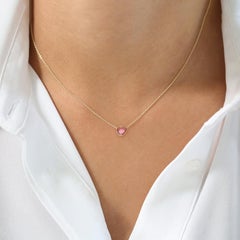 AITCHES - Love More Pink Sapphire Necklace in 18K Gold
