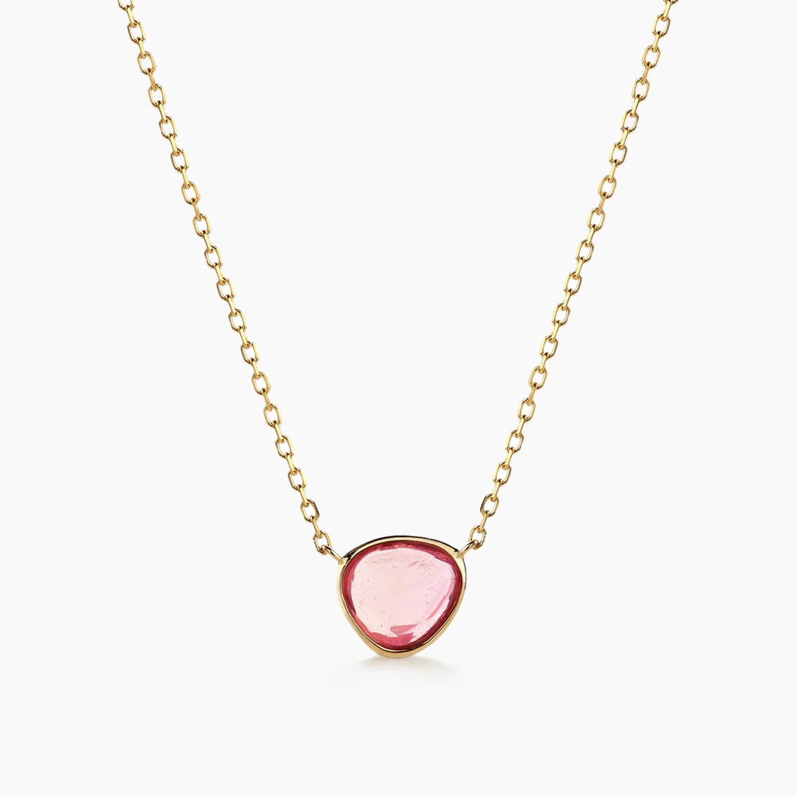 AITCHES - Love More Pink Sapphire Necklace in 18K Gold