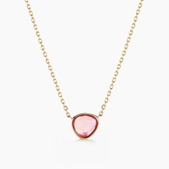 AITCHES - Love More Pink Sapphire Necklace in 18K Gold