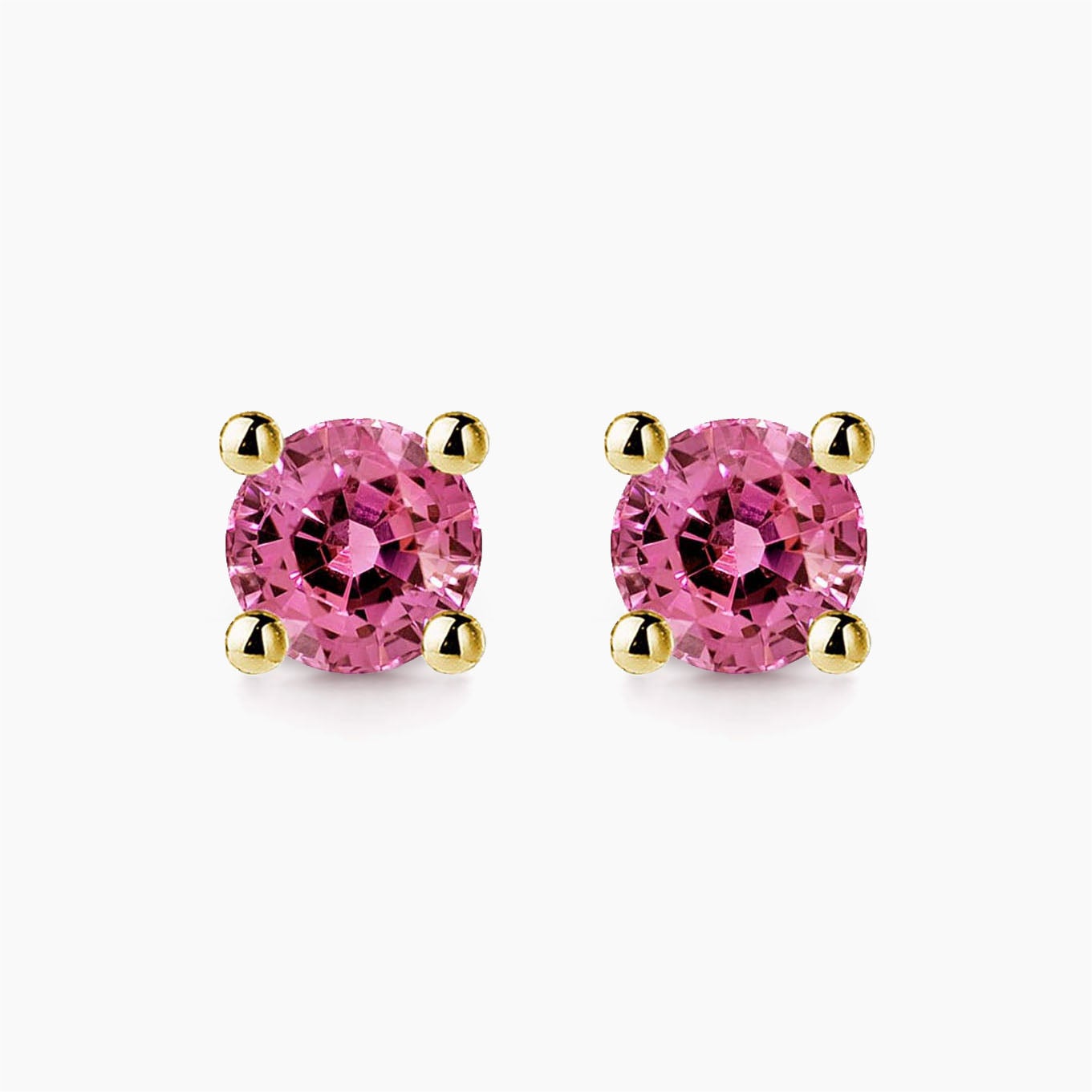 AITCHES - Boucles d'oreilles Tulipe en Tourmaline rose en or 18K