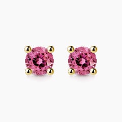 AITCHES - Einzelne Ohrringe aus rosa Turmalin mit Tulpe, 18 Karat Gold