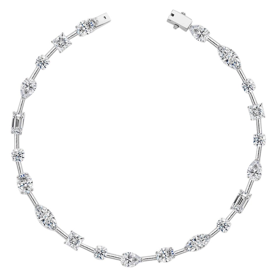 AITCHES - Pulsera de diamantes talla fantasía Teide en oro blanco de 18 quilates en venta