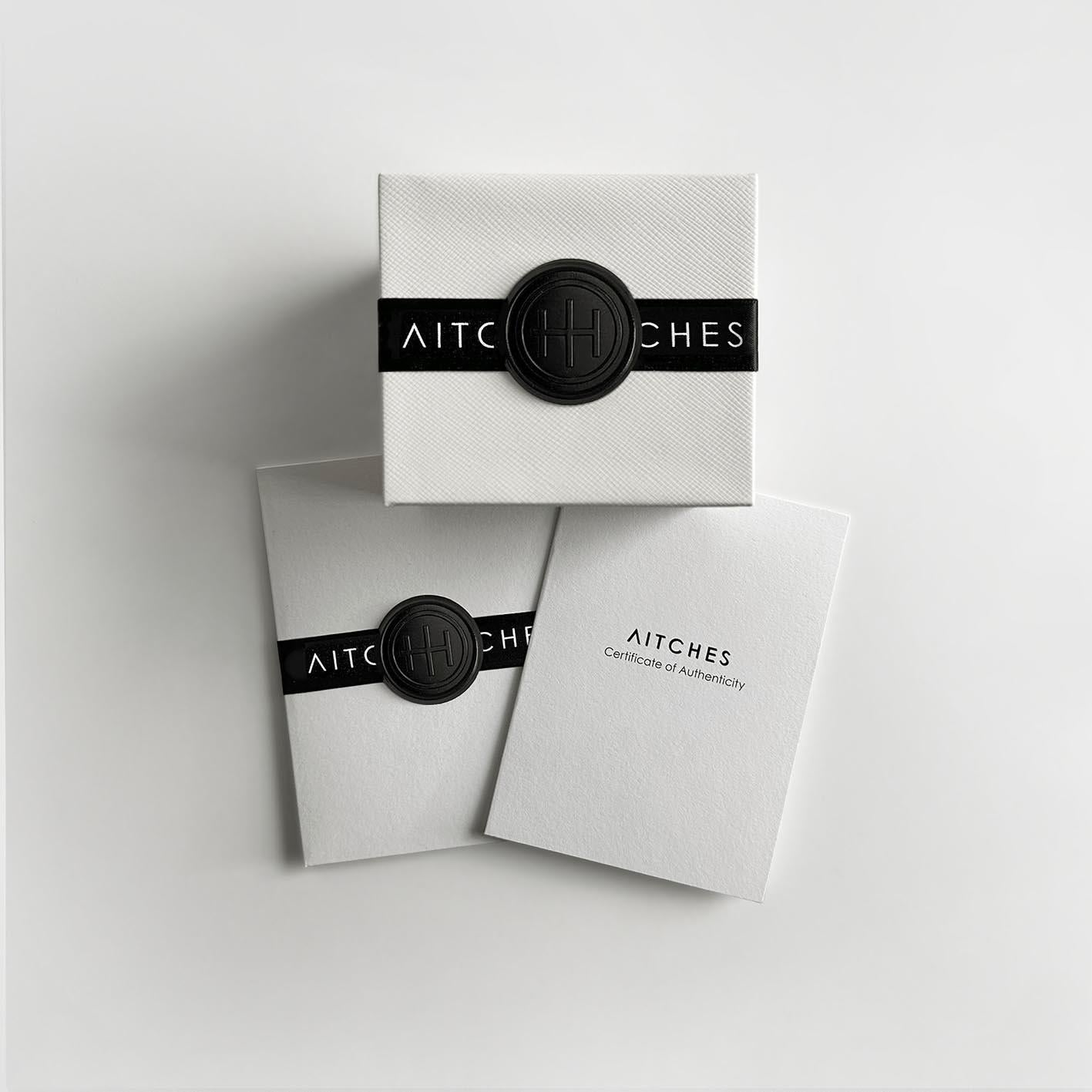 Modern AITCHES - Underwater Grey Akoya Pearl Diamond Earrings in 18K White Gold For Sale