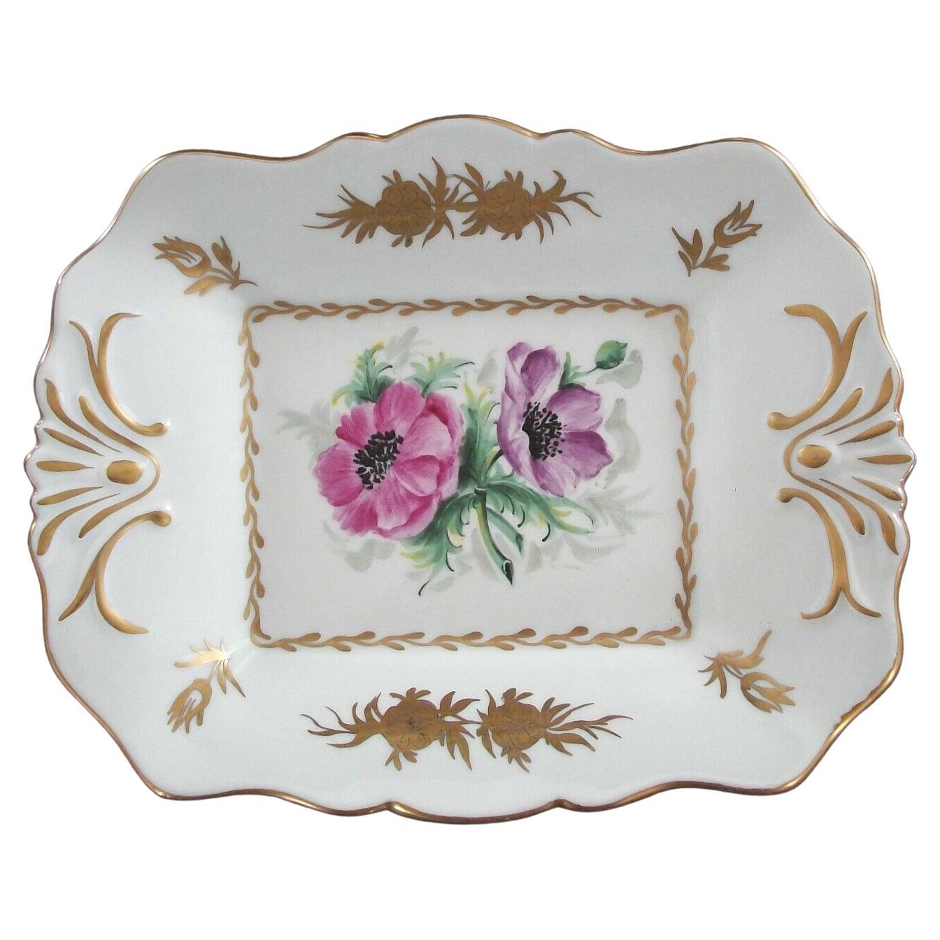 Aitco, Hand Painted & Gilded Limoges Cabinet Tray, France, Mid 20th Century