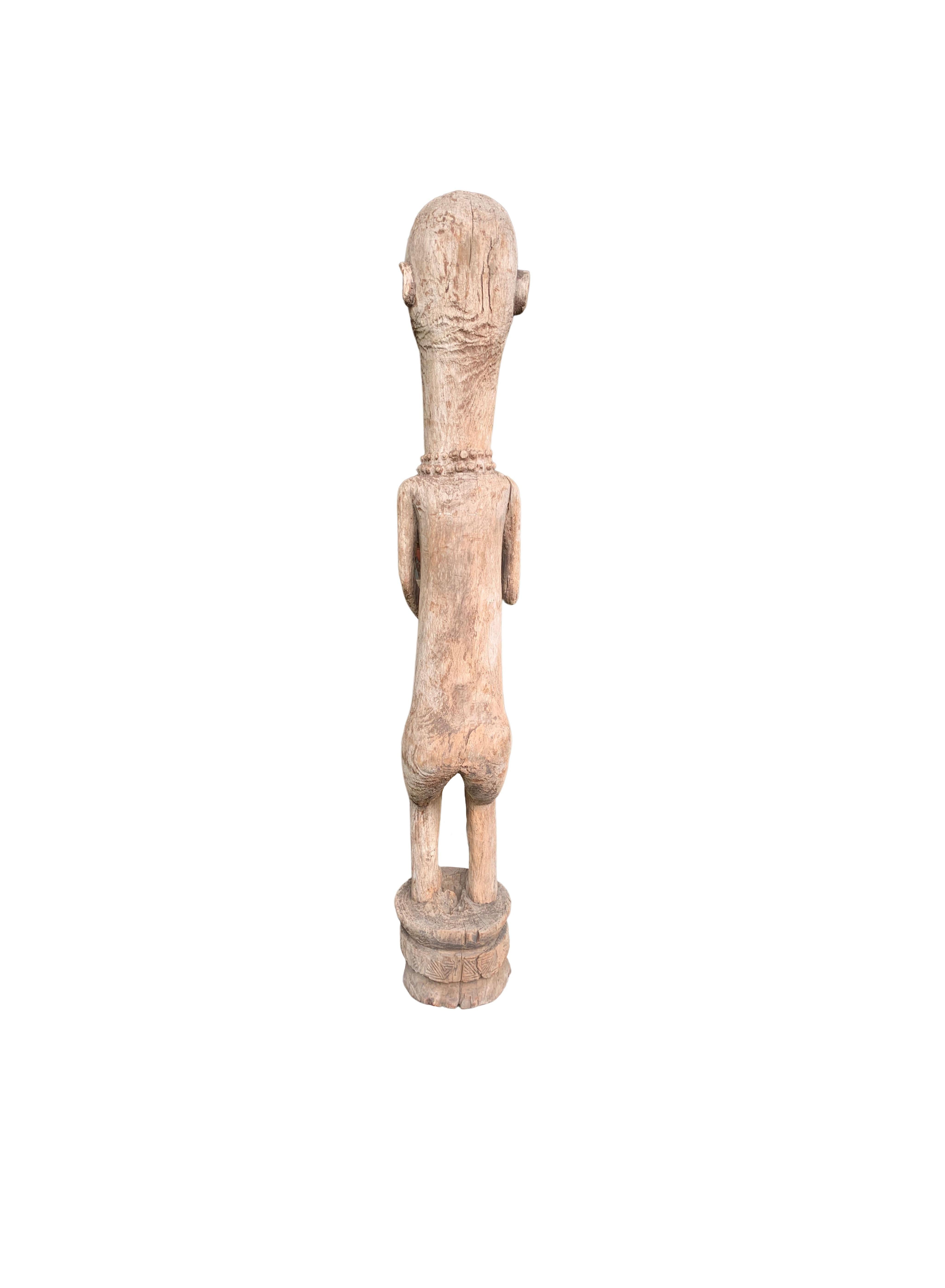 Aitos, Hand-Carved Antique Wood Ancestor Figure from Timor, Indonesia 2