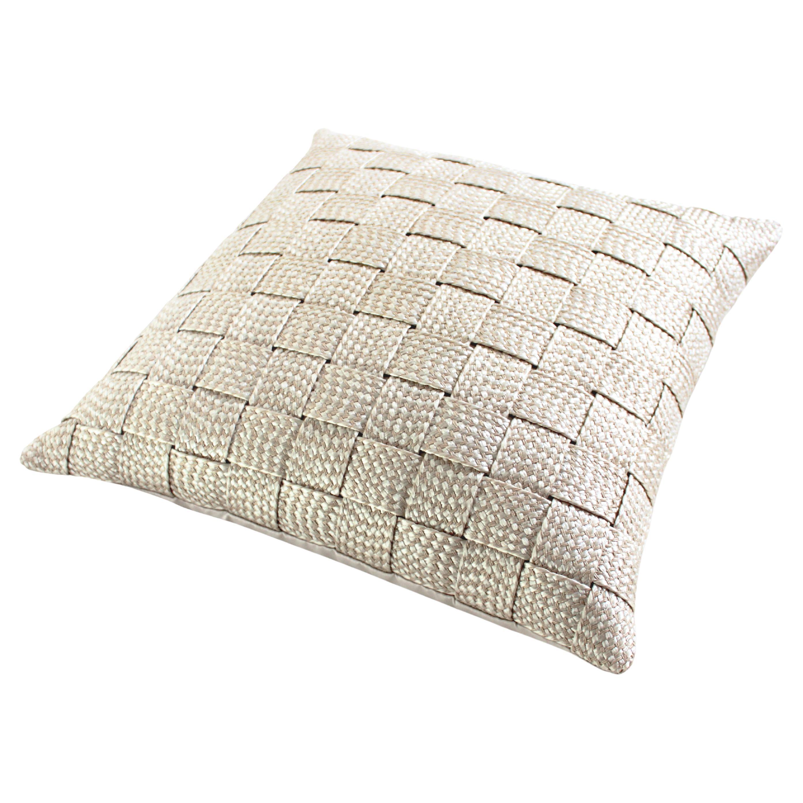 Aiveen Daly Woven Pearl Cushion  For Sale