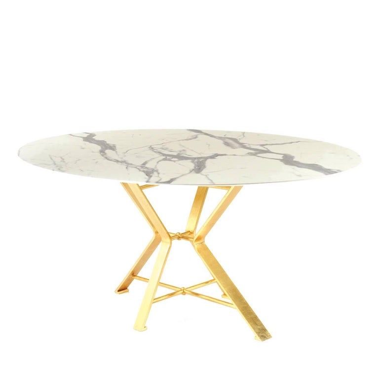 Aix White And Gold Dining Table For At 1stdibs Aix White And Gold Dining Table For