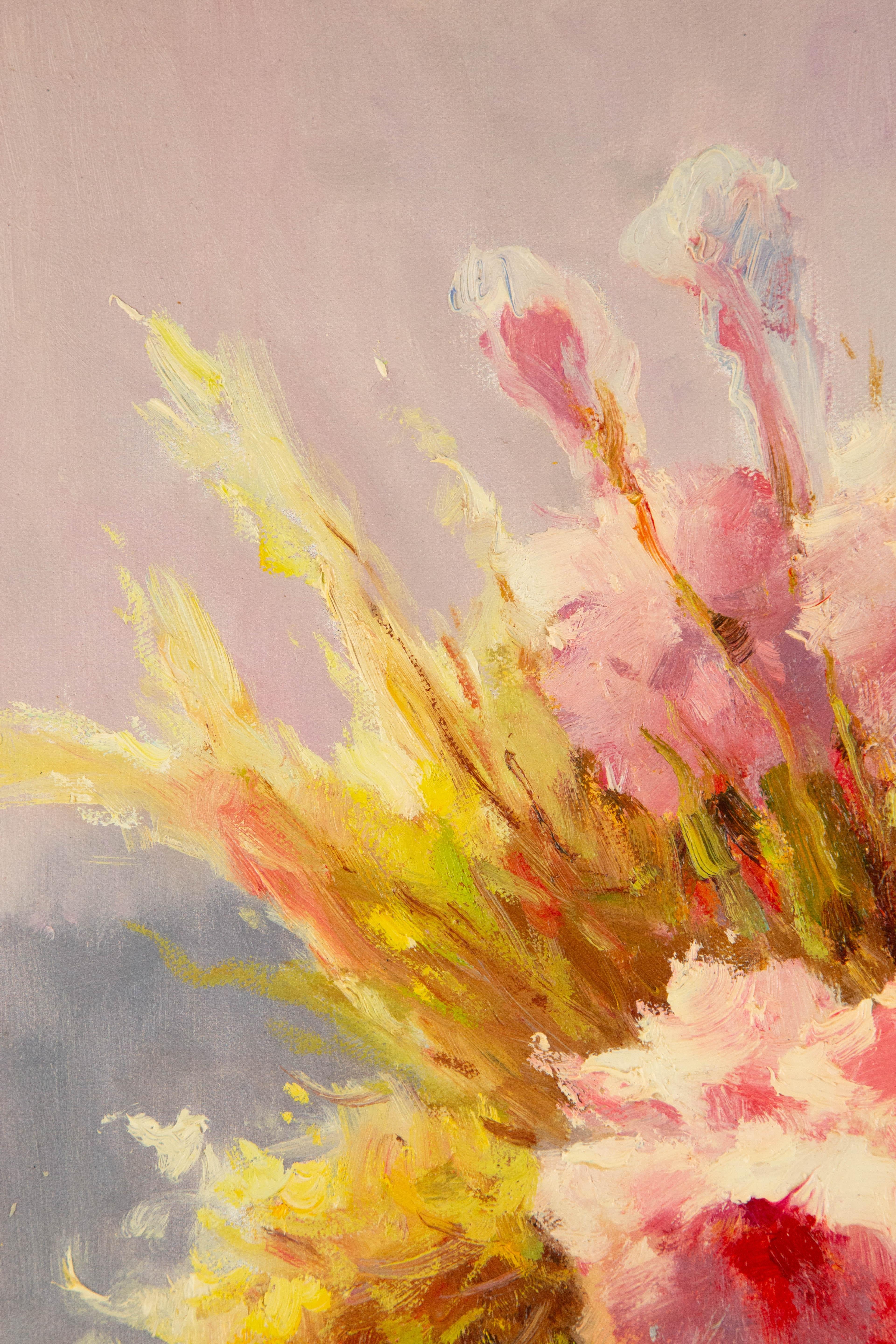 AiXiong Shi Stillleben, Original, Öl auf Leinwand, „Blooming In Sunlight III“, AiXiong Shi im Angebot 1