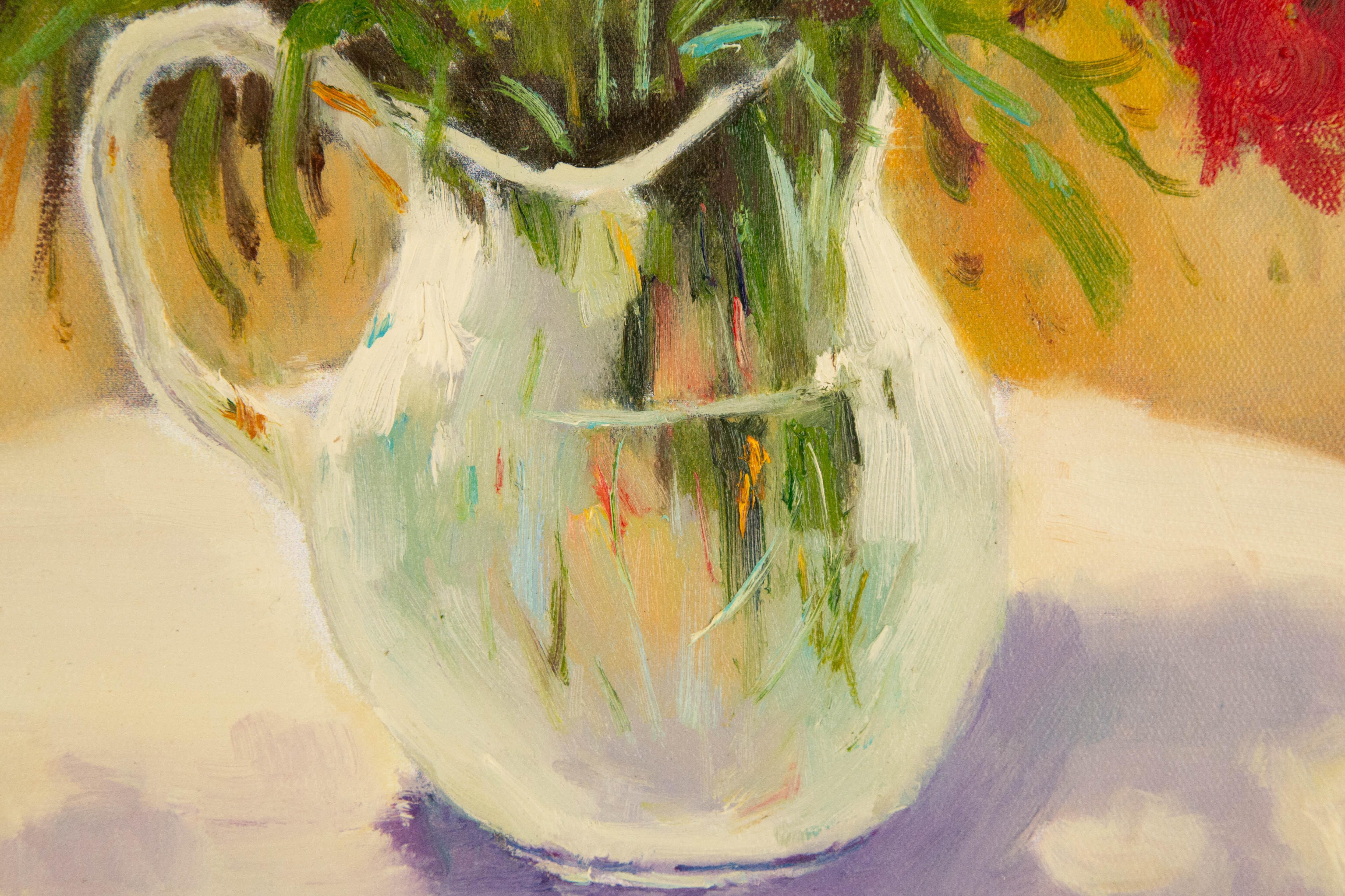 AiXiong Shi, huile sur toile originale « Blooming In Sunlight IV » en vente 6