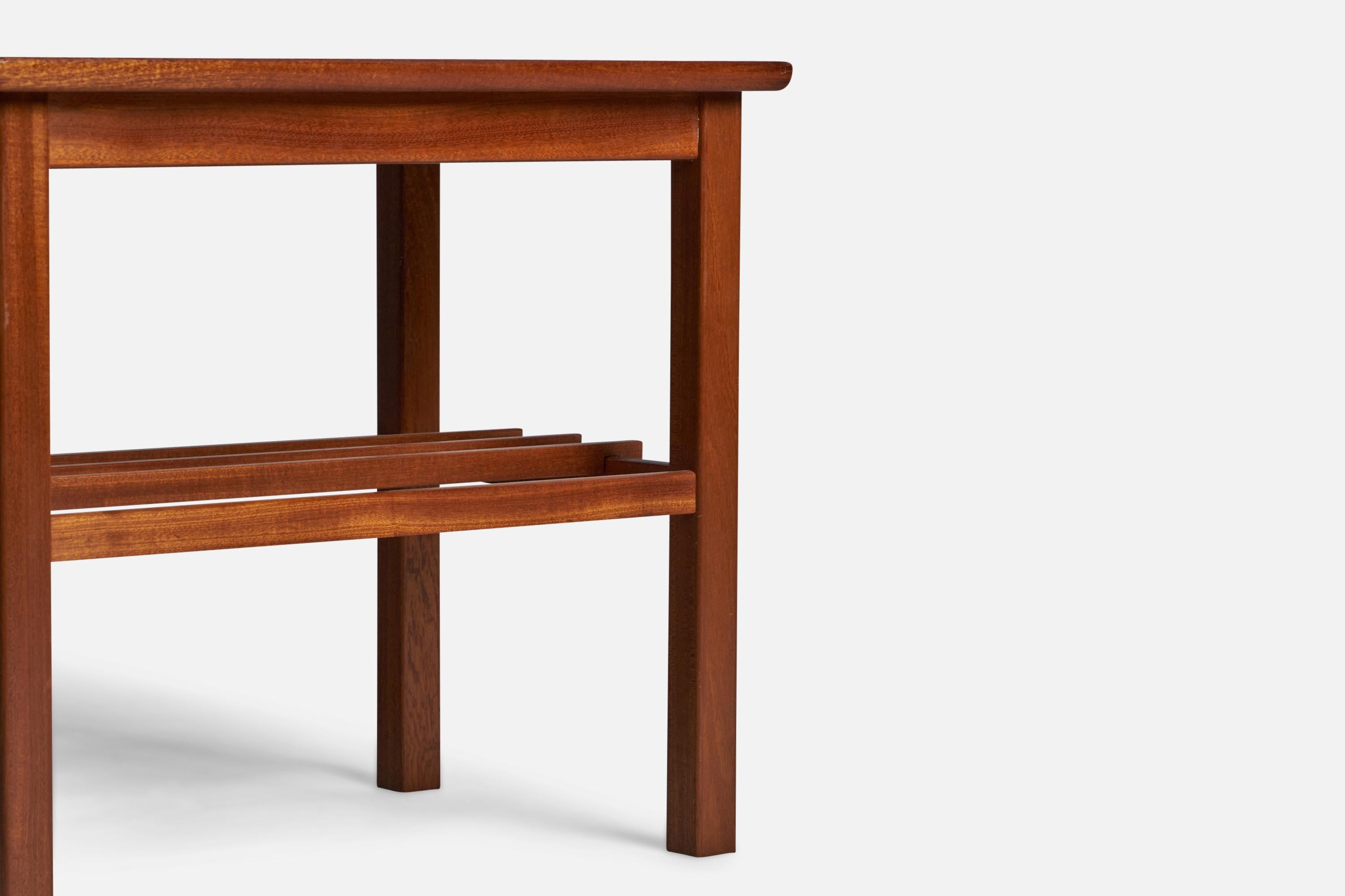 A.J. Iversen, Side Table, Mahogany, Denmark, 1940s In Good Condition For Sale In High Point, NC
