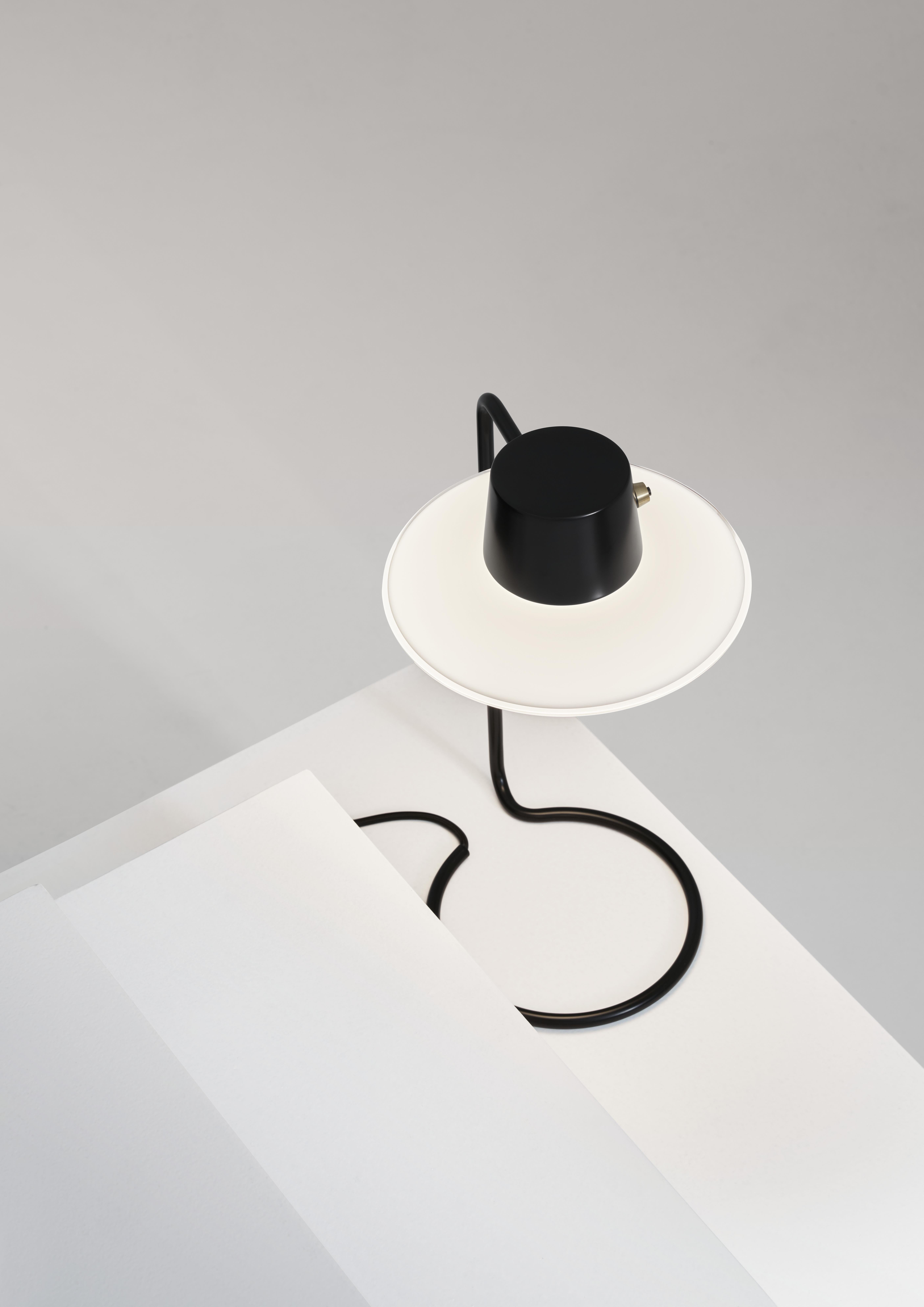 Modern AJ Oxford Table Lamp, 280mm, Opal For Sale