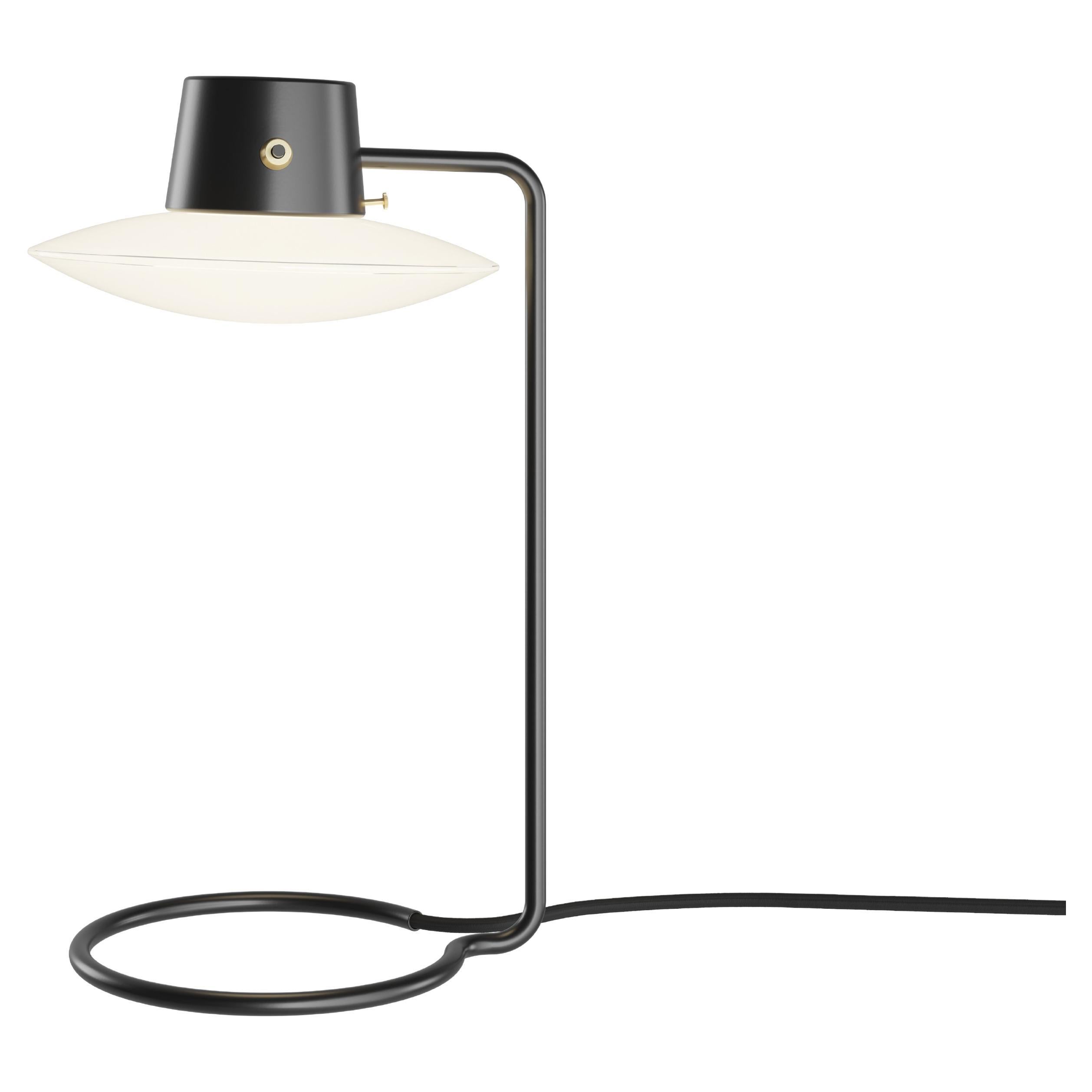 AJ Oxford Table Lamp, 410mm, Opal Glass For Sale