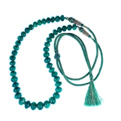 Collier AJD à rondelles émeraude graduées, extensible, 14 pouces