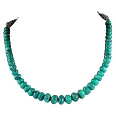Collier AJD à rondelles émeraude graduées, extensible, 14 pouces