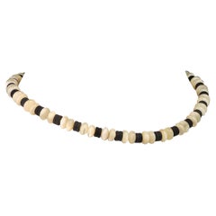 AJD 15 Zoll Choker aus Perlmutt und schwarzem Onyx   Tolles Geschenk!!