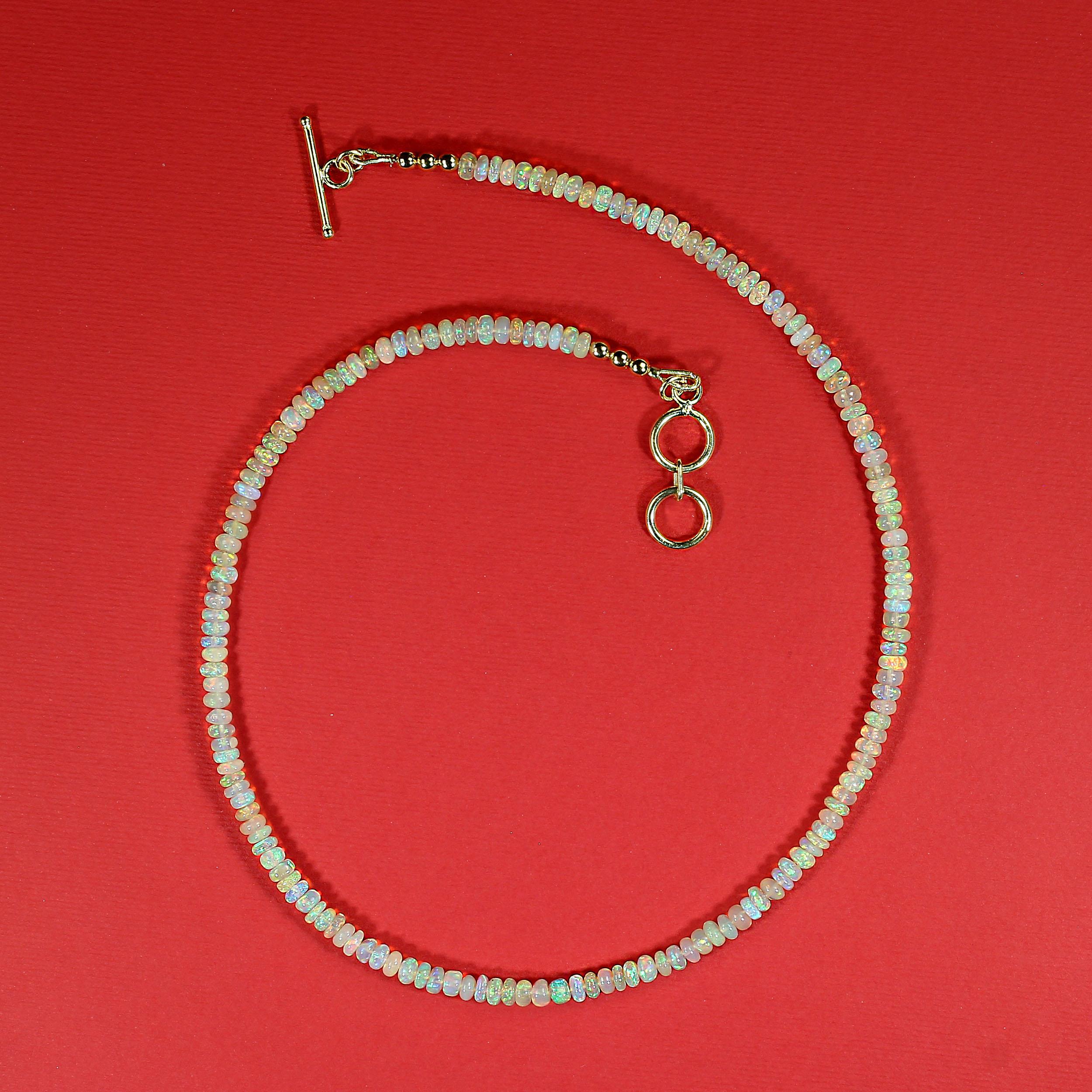 AJD 16 Inch Flashing Opal Necklace For Sale 5