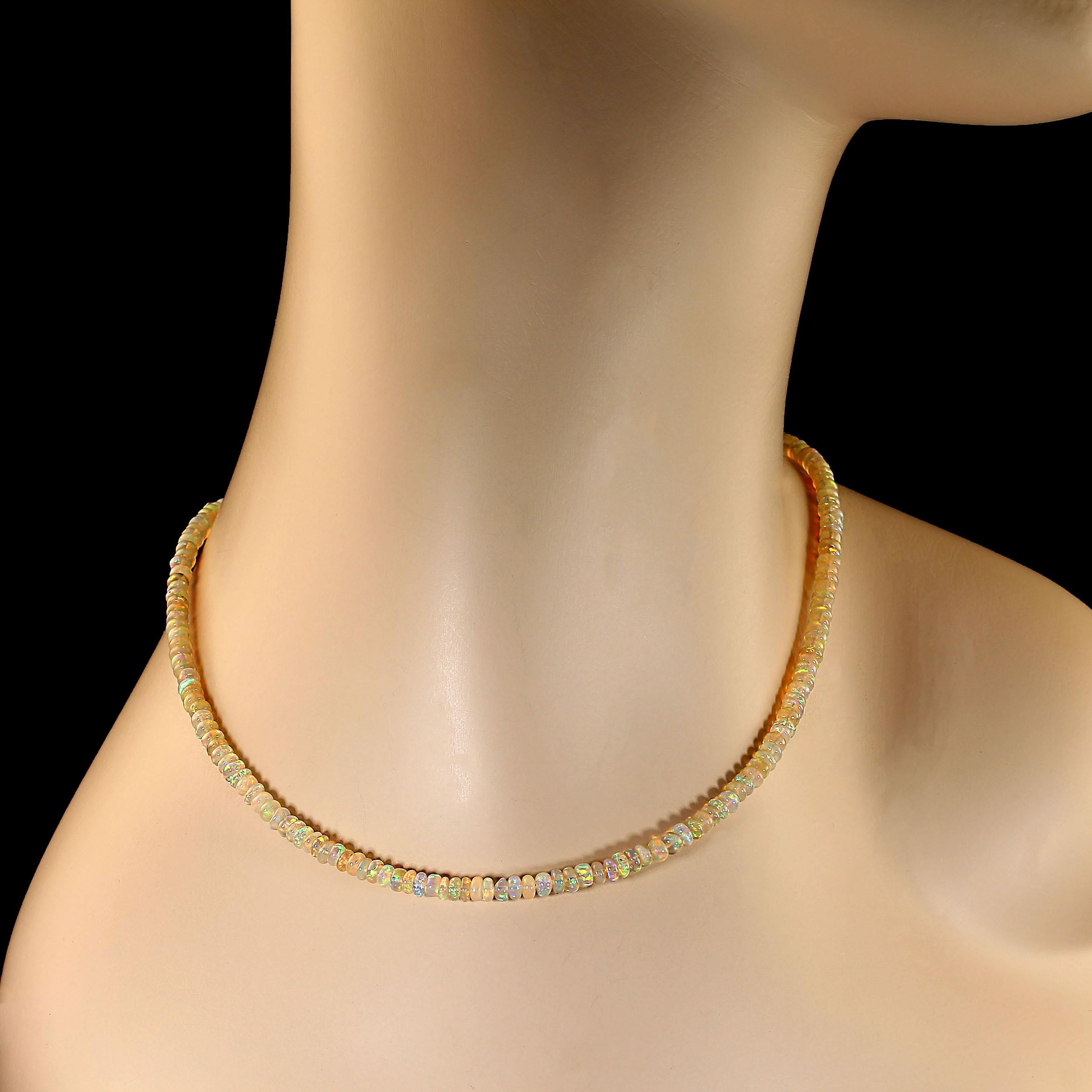 AJD 16 Inch Flashing Opal Necklace For Sale 4