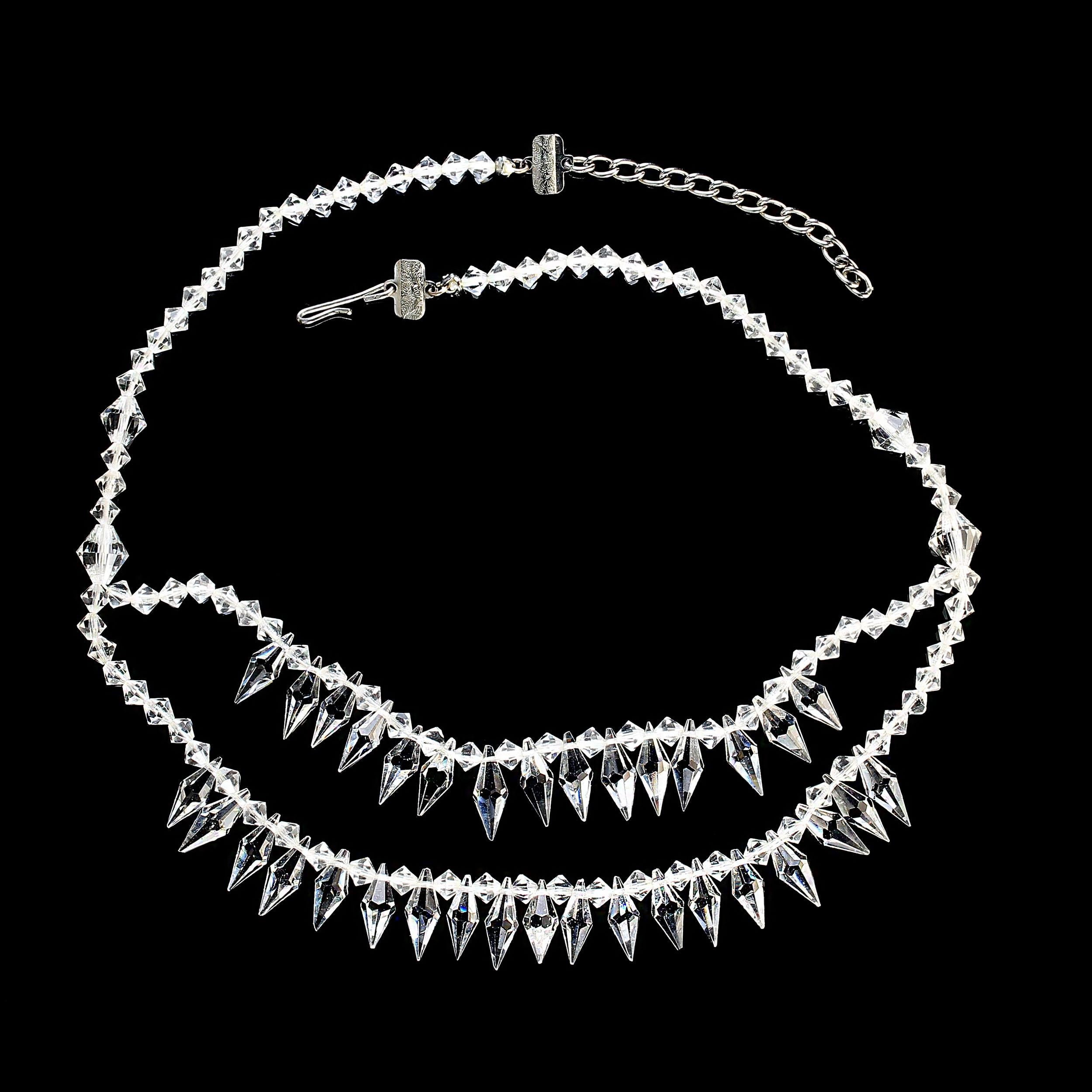 Artisan AJD 16 Inch Sparkling Crystal necklace  For Sale