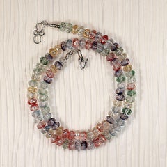 Czech Crystal 17-Inch Faceted Bead Necklace by Aria Jewelry Design