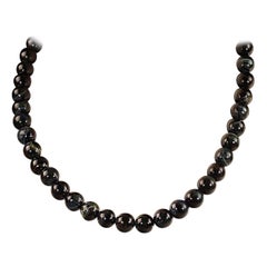 AJD 17 Inch Optical Gray/Blue Tiger
s Eye 10 MM Necklace
