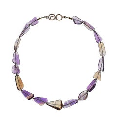 AJD Collier d'amétrine de forme libre 18 pouces