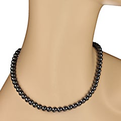 AJD 18 Zoll Hämatit-Halskette mit Silberverschluss    Das perfekte Geschenk!