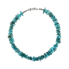 AJD Pepitas alargadas muy pulidas de 18 pulgadas de Apatita transparente