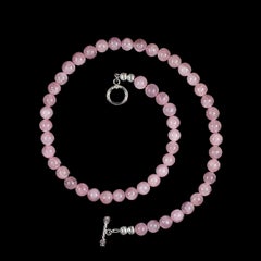 Aria Jewelry Design 18-Inch Madagascar Rose Quartz Beaded Necklace