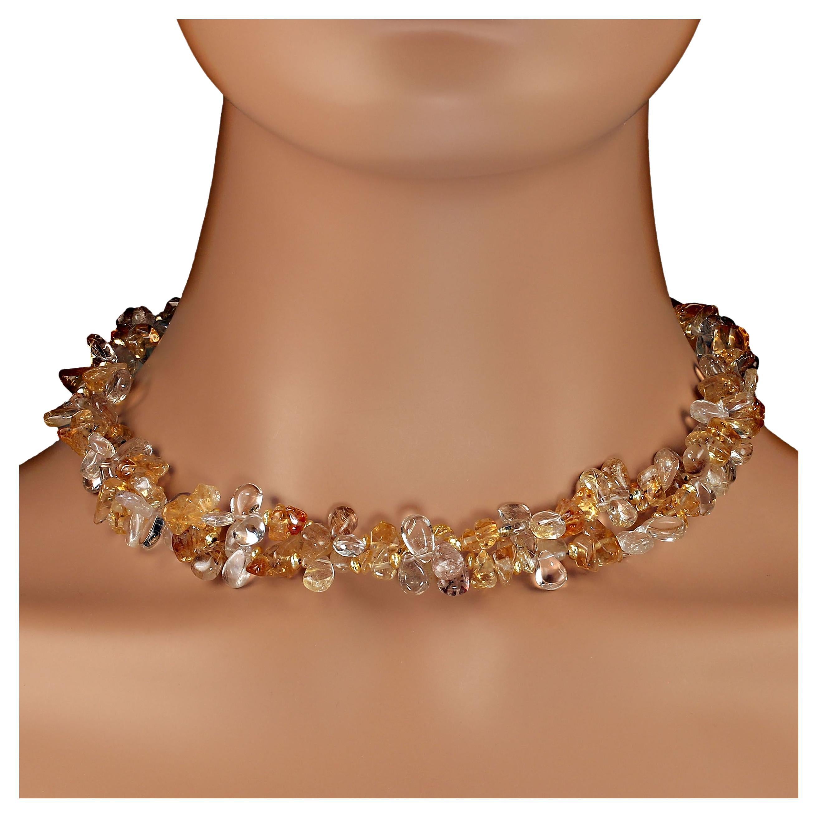 AJD 18 Zoll funkelnden Edelstein 2 Strang Halskette    Perfekt  Geschenk (Perle) im Angebot