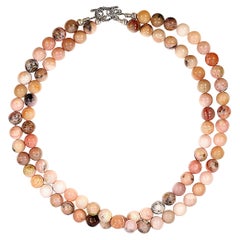 AJD Collar Peruano Rosa de Dos Filamentos de 18 Pulgadas