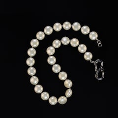 Ajd 19 Inch Creamy Manmade Pearl Necklace
