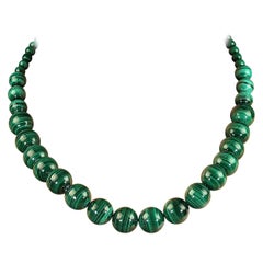 AJD 19 Inch Marvelous Malachite Necklace