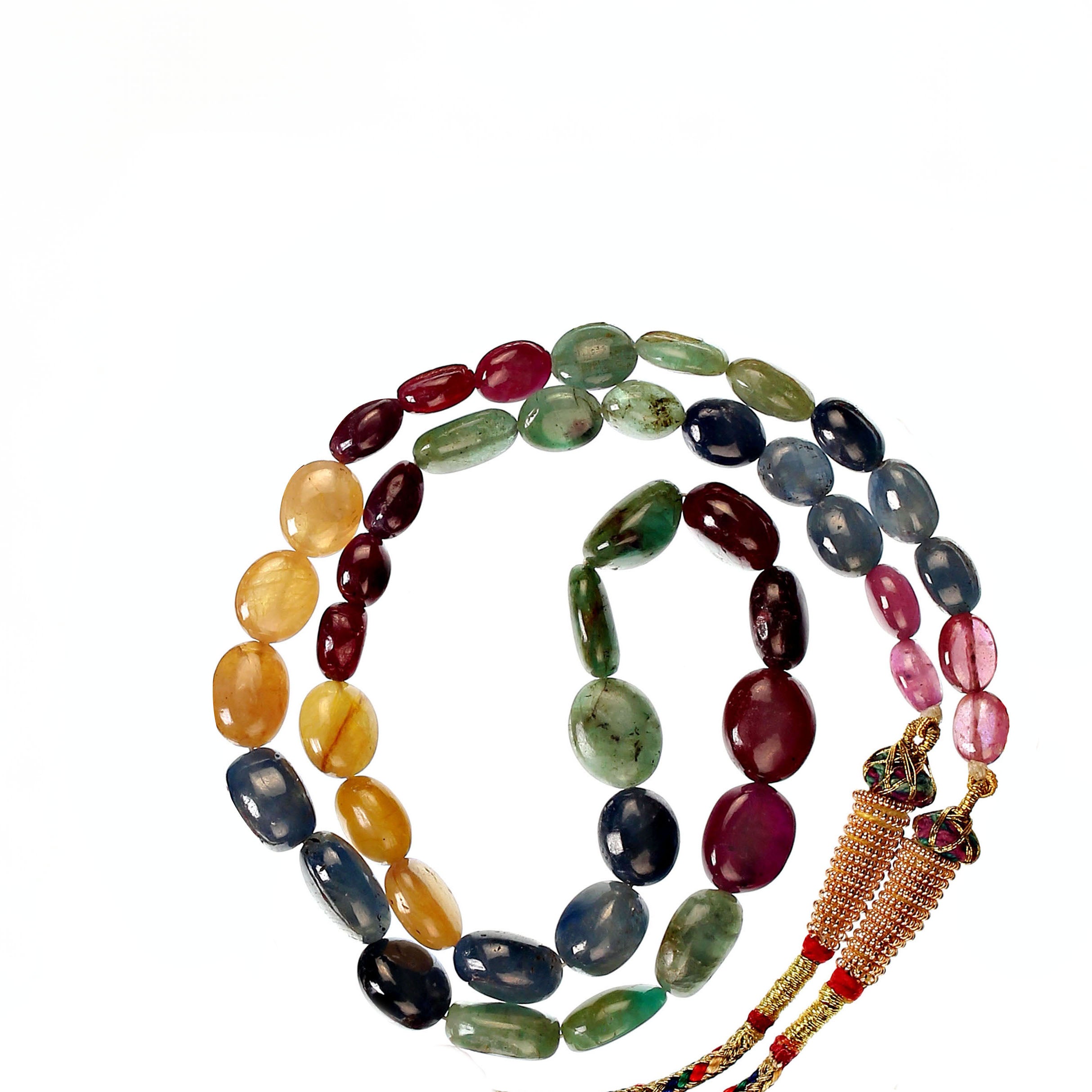 Vibrante collana di zaffiri multicolore - design graduato di pietre preziose di 19 pollici, regolabile con prolunga di 12 pollici

Aggiungi un'esplosione di colore ed eleganza a qualsiasi ensemble con questa splendida collana di zaffiri graduati.