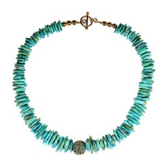 Aria Jewelry Design 19-Inch Sleeping Beauty Turquoise Necklace