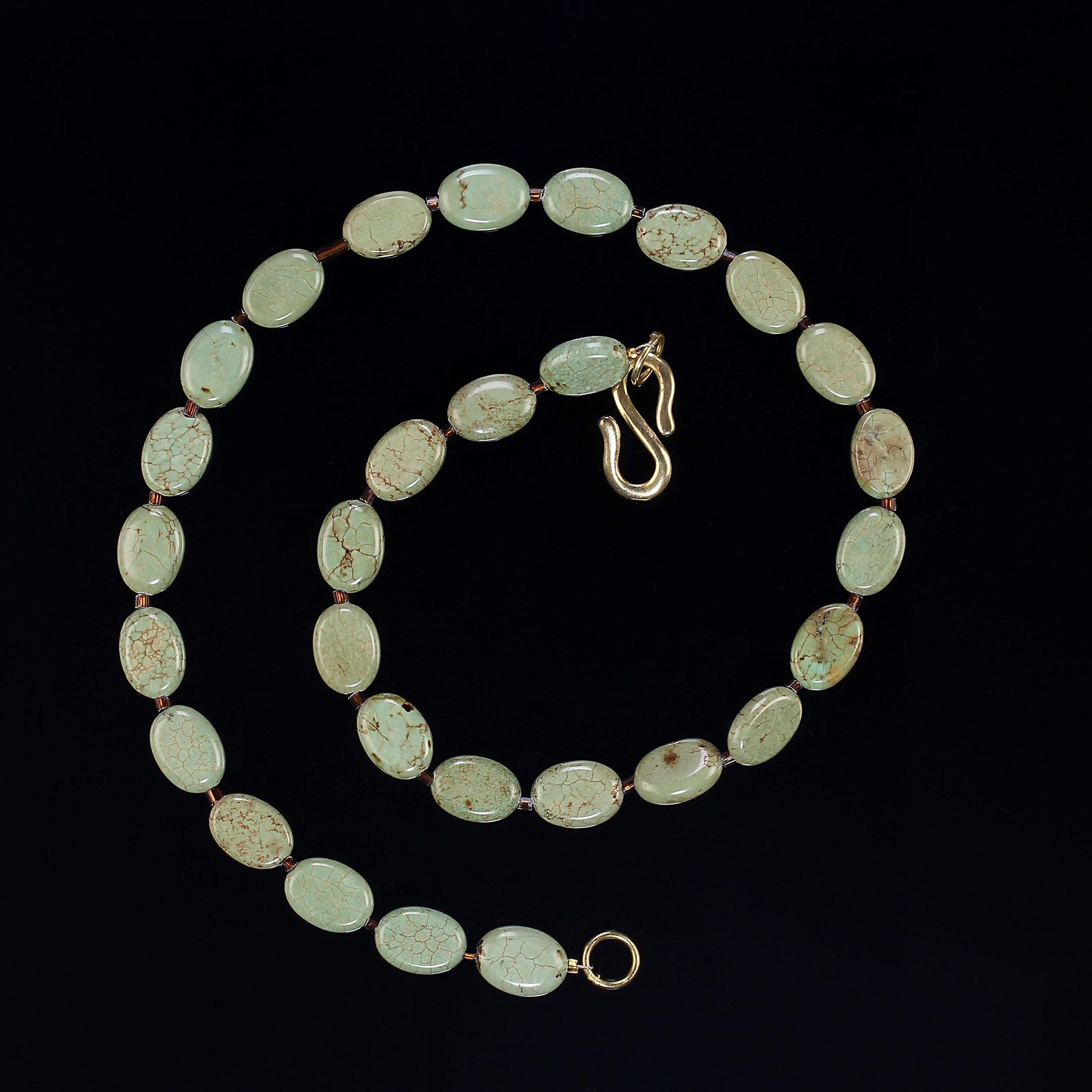 AJD Collar de Ovalos de Magnesita Verde de 19,5 Pulgadas en venta 2
