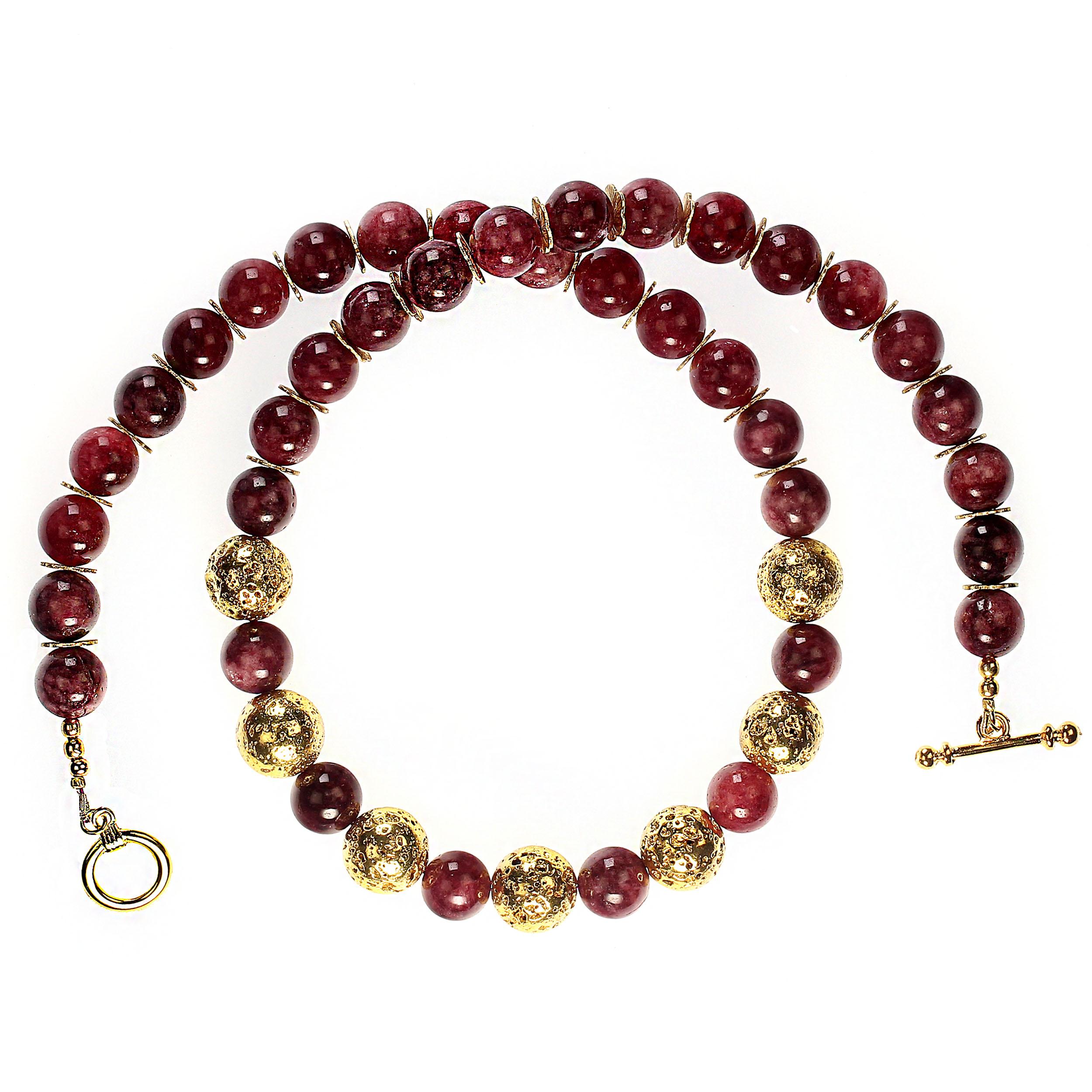 Bead AJD 21 Inch Gorgeous Garnet Necklace Perfect for the January Birthday! For Sale