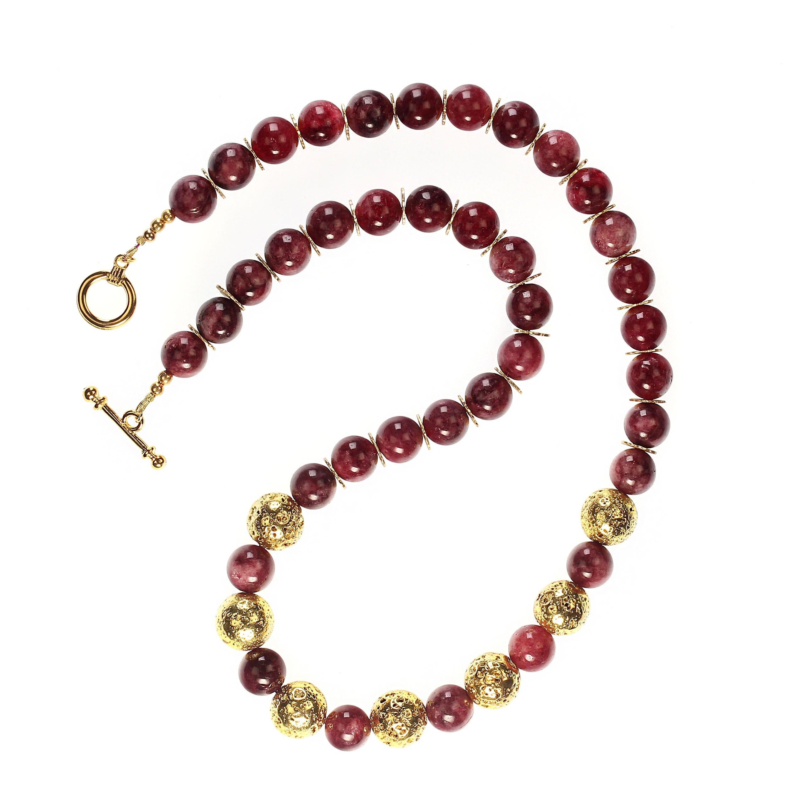 AJD 21 Inch Gorgeous Garnet Necklace Perfect for the January Birthday! In New Condition For Sale In Raleigh, NC