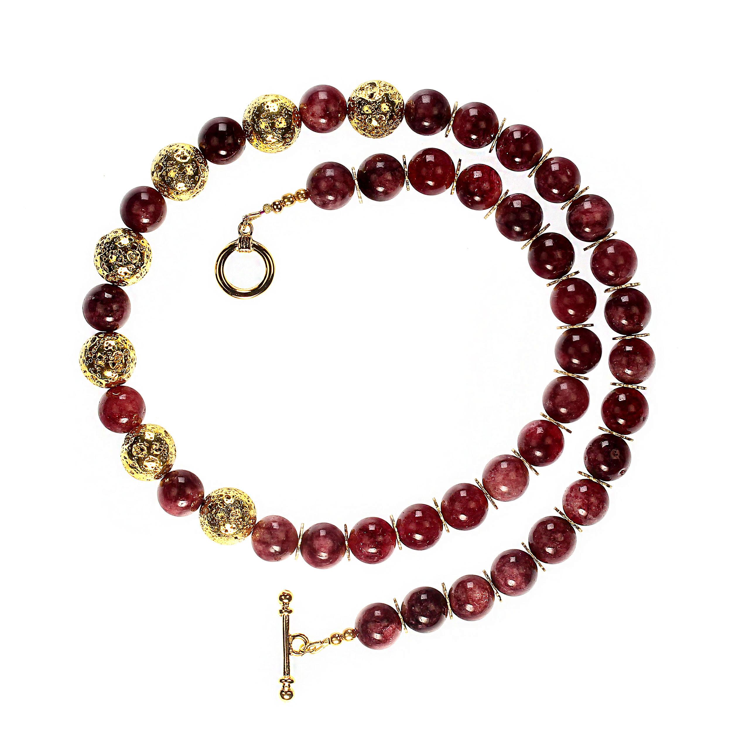 Women's or Men's AJD 21 Inch Gorgeous Garnet Necklace Perfect for the January Birthday! For Sale