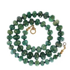 AJD Collier à facettes graduées de 21 pouces de béryl/émeraude vert    Un cadeau parfait !