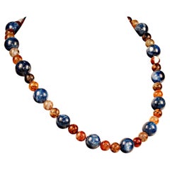 AJD Collana di kyanite e diaspro a ragnatela da 22 pollici  Un grande regalo!