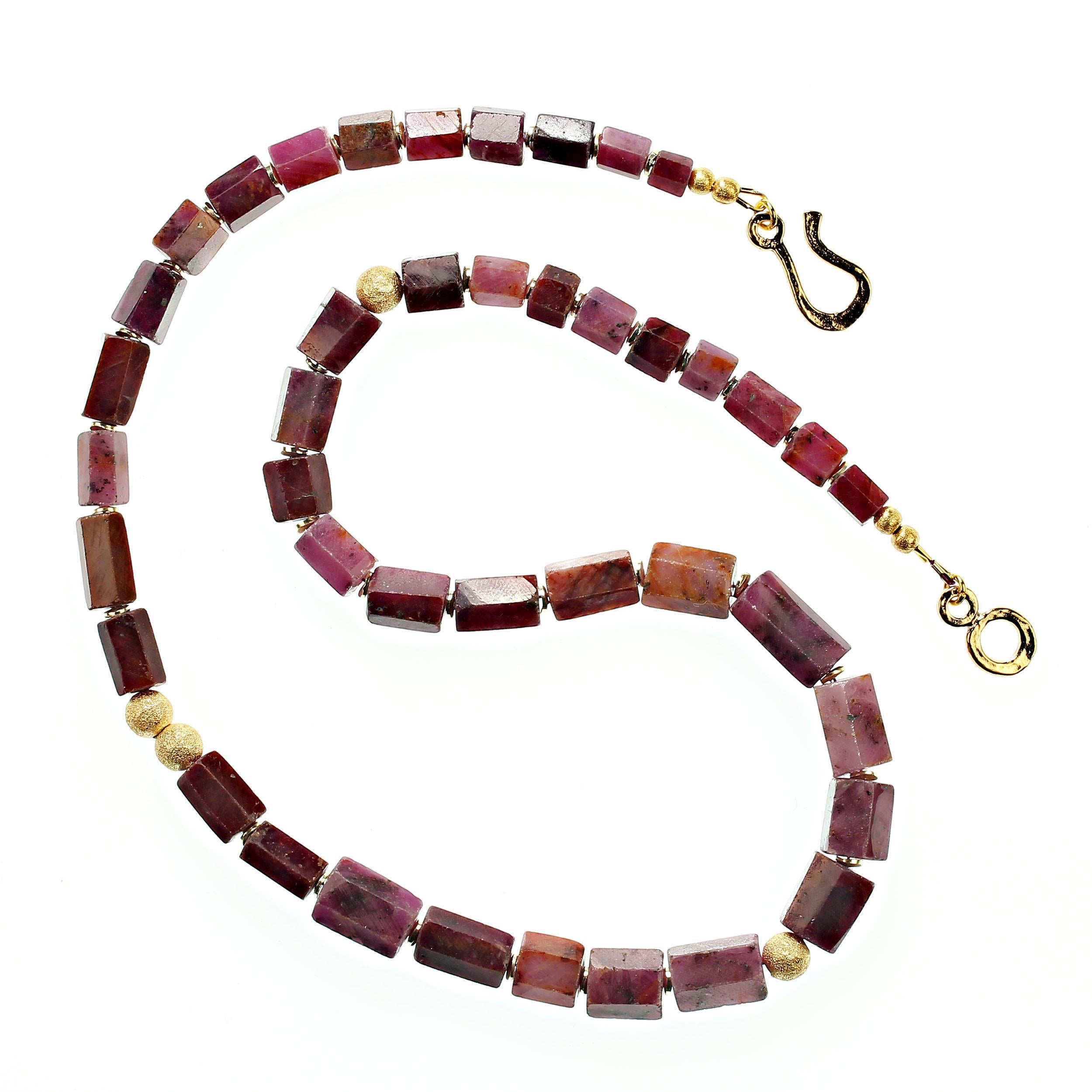 Artisan  AJD 23 Inch Exotic African Natural Ruby Necklace  For Sale