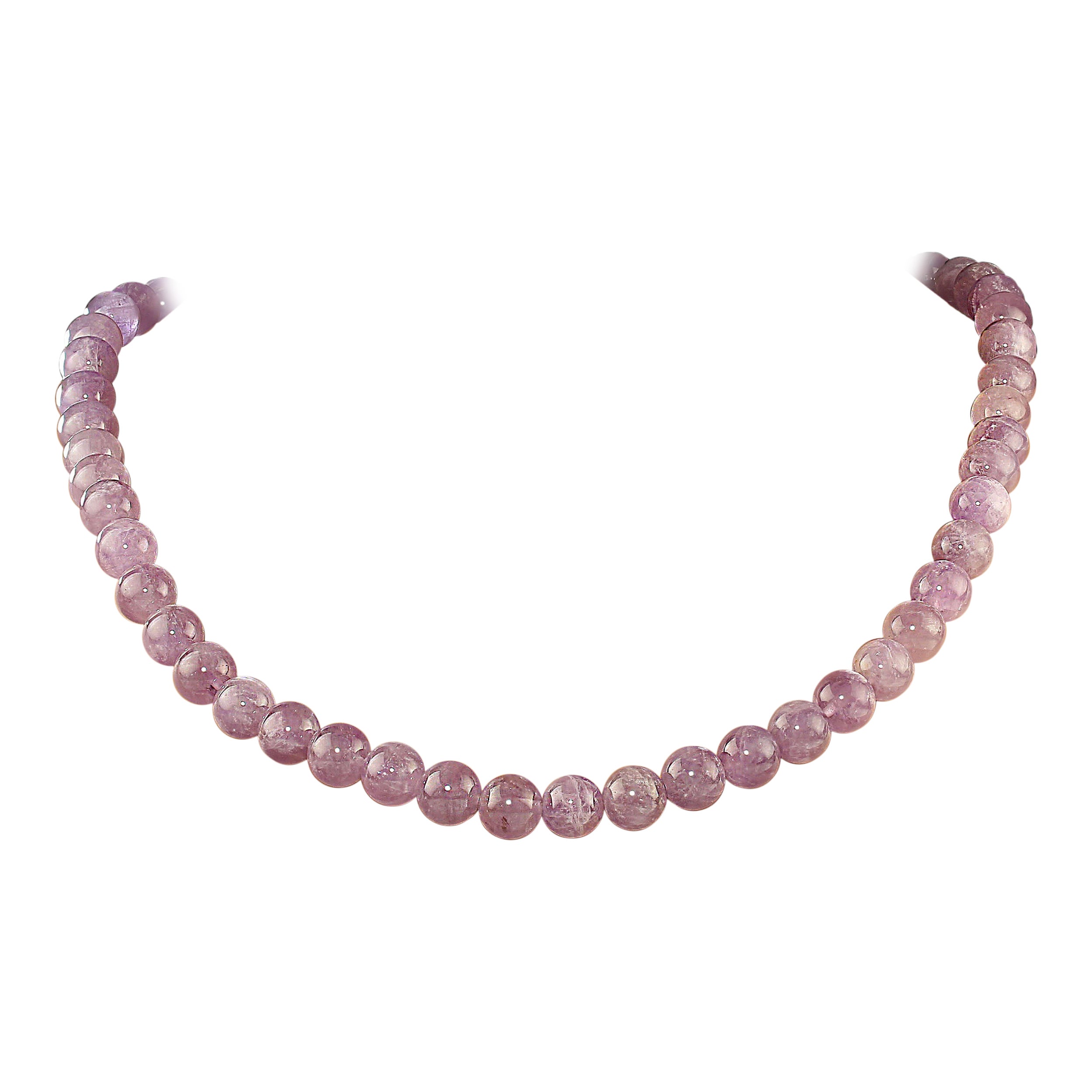 AJD 25 Zoll leuchtende lila Amethyst-Halskette mit Amethyst  Februar-Geburtsstein! (Kunsthandwerker*in) im Angebot