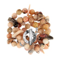 AJD 25 Inch Pink Peruvian Opal necklace perfect for Winter